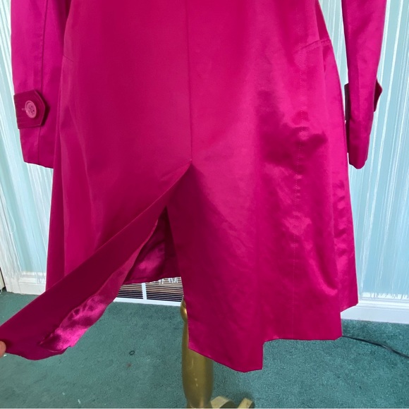 Bebe Barbie Pink Magenta Trench Coat Size XS - Picture 12 of 17